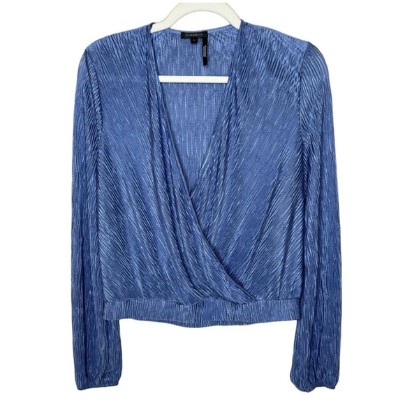 Dynamite Blue Surplice Blouse - Picture 2 of 4